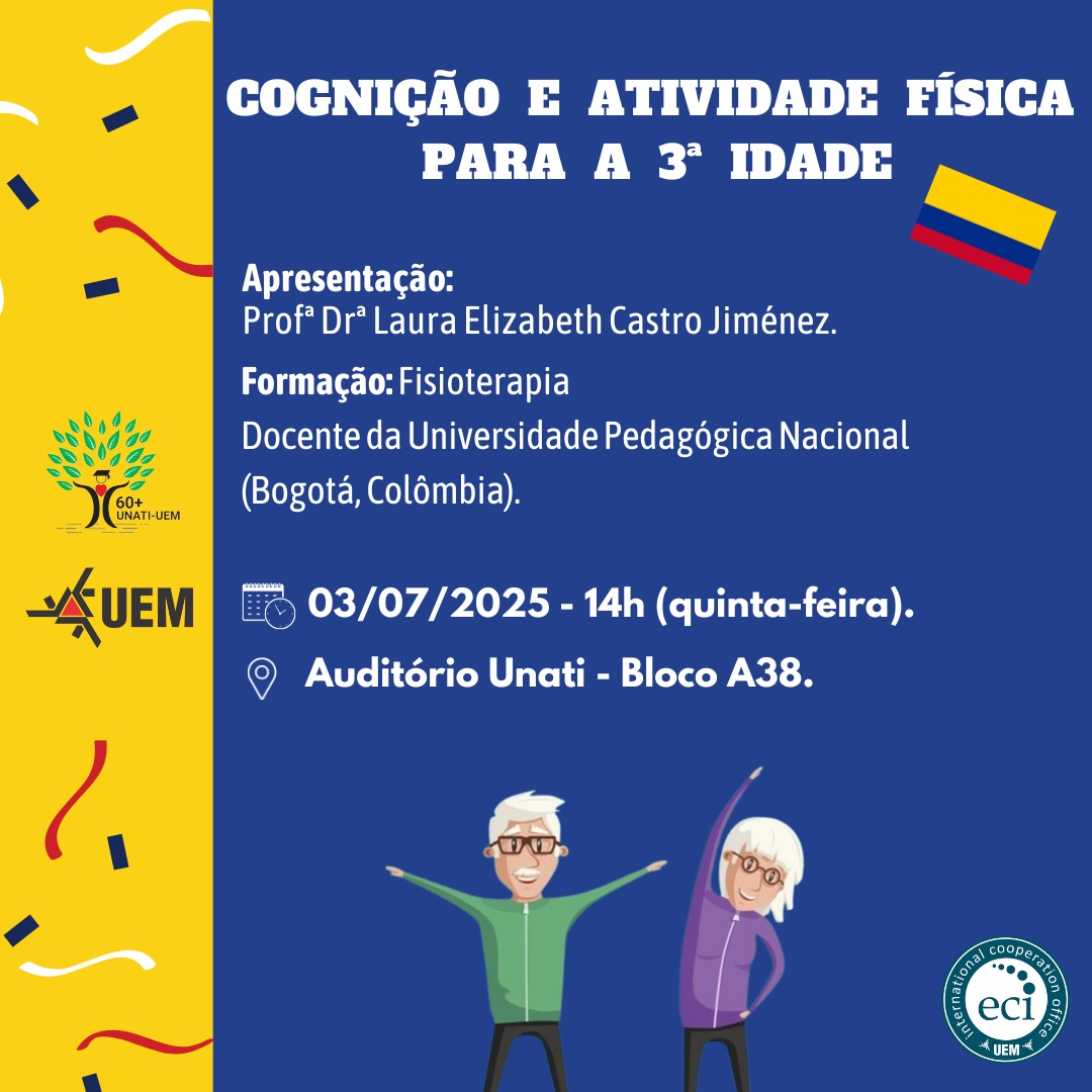 Palestra: Cognição e Atividade Física para a 3ª idade - 03/07/2025