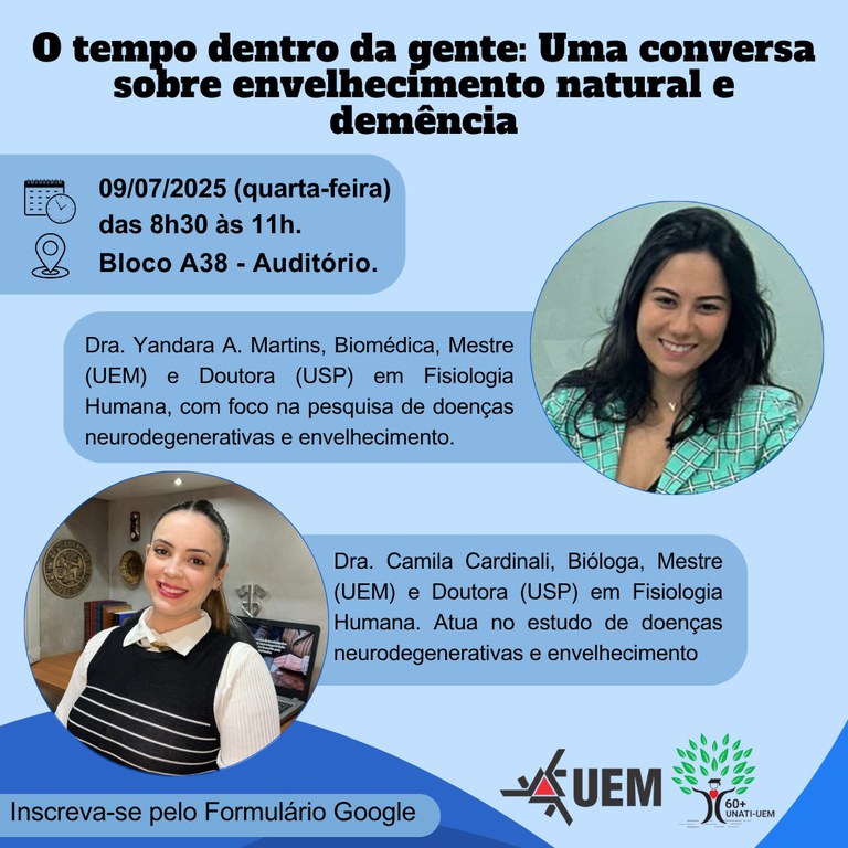 Palestra: O Tempo Dentro da Gente 09/07/2025