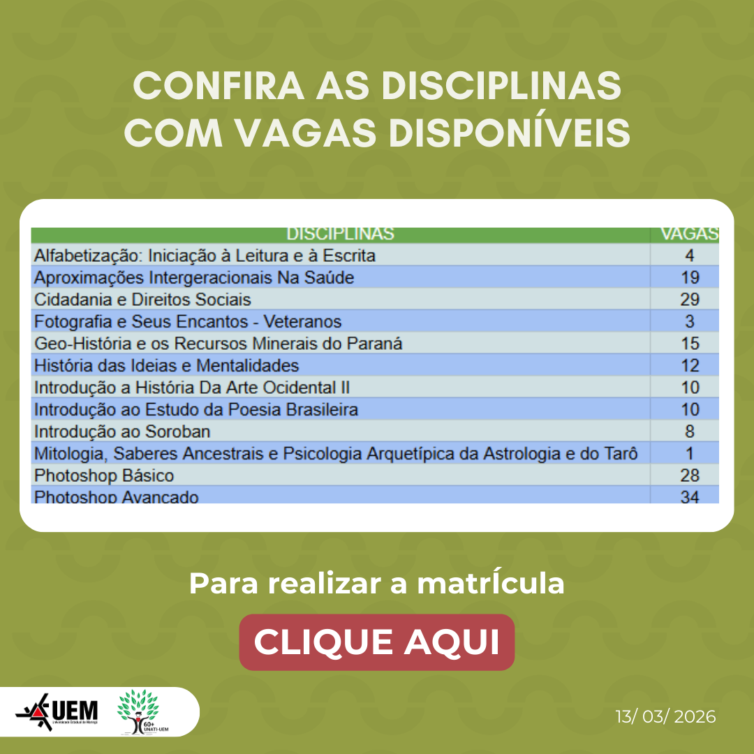 Disciplinas com Vagas disponiveis